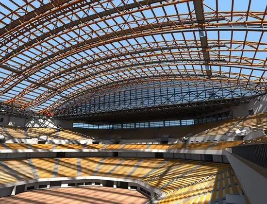 Nagy fesztávú acél Space Frame Stadion