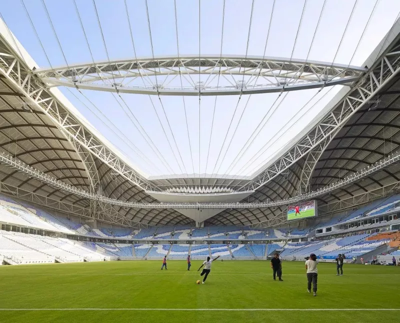 Stadion acélszerkezet építése