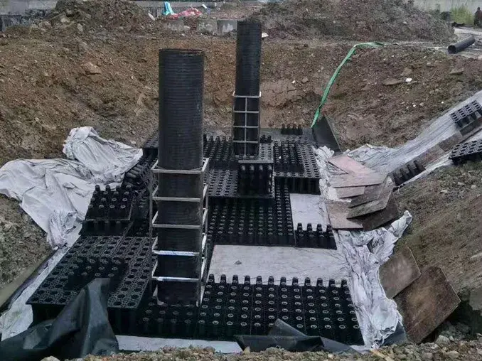 Acél esővízgyűjtő épület